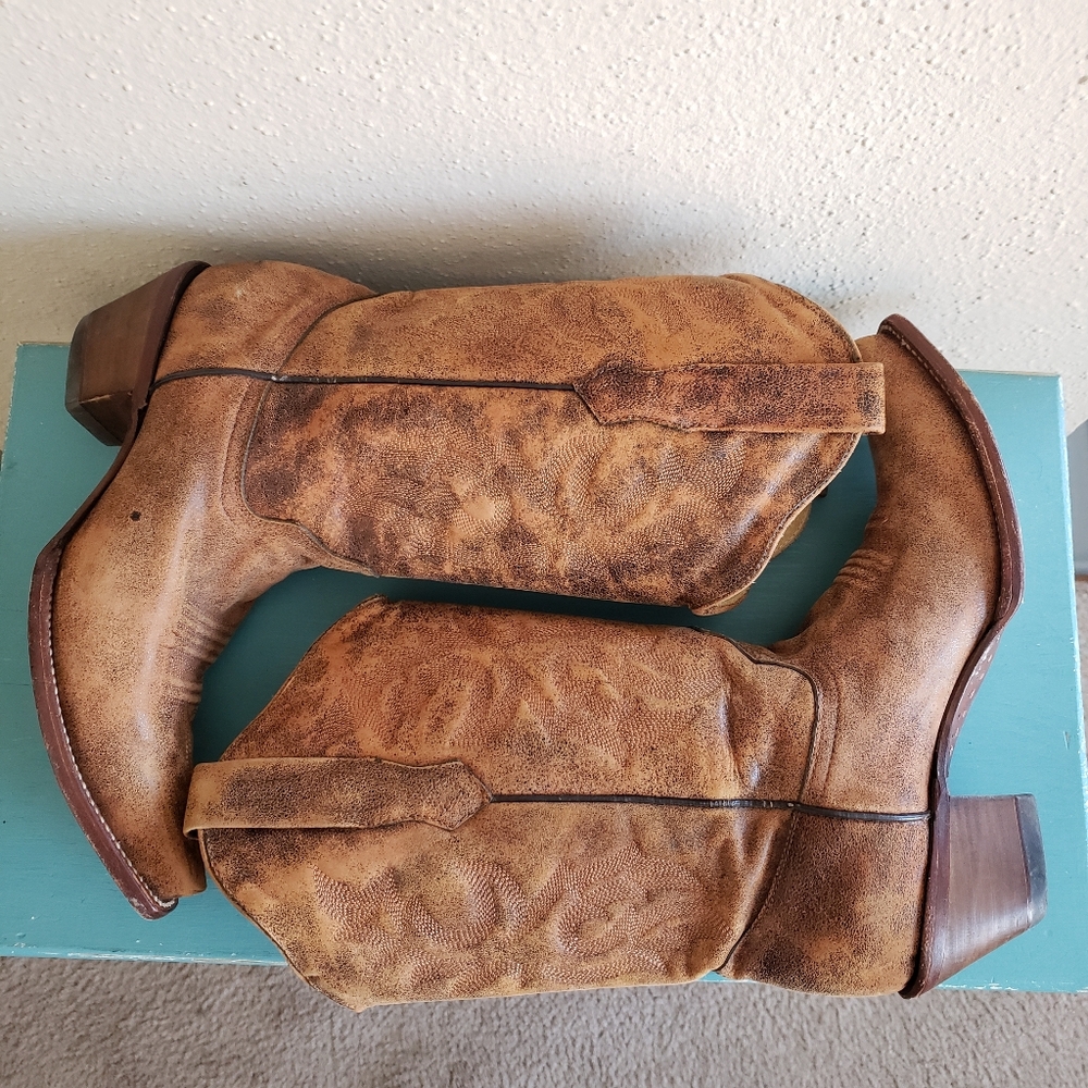 Corral 8.5 Distressed Naham Brown Cowgirl Boots - Picture 6 of 16